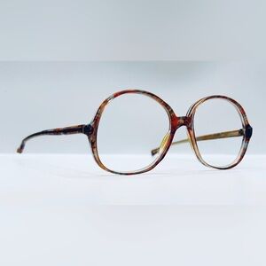 Vintage Universal Brown Multi-color Oval Sunglasses Frames Only